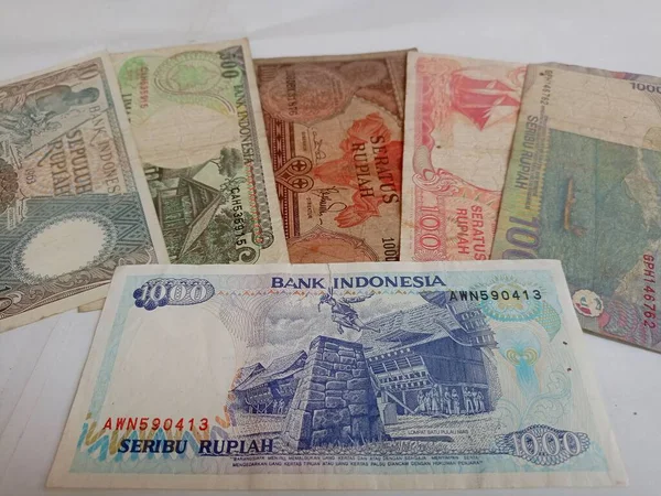 Das Isolierte Geld Indonesiens Rupiah Währung — Stockfoto