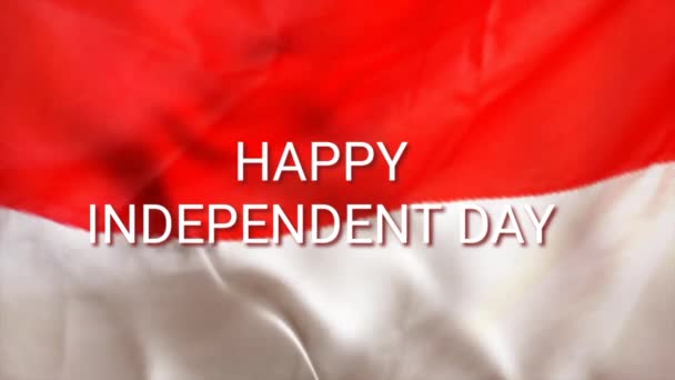 Onafhankelijkheidsdag Van Indonesië Achtergrond Vlag Looping Animatiefestival Indonesië Onafhankelijkheidsdag Concept — Stockvideo