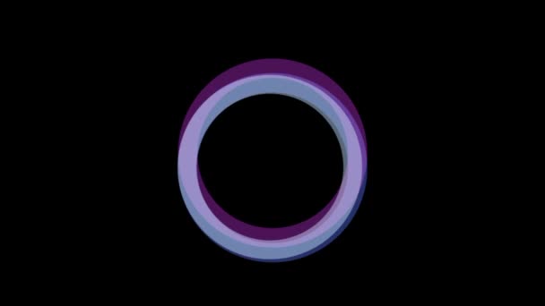 Circle Flerfarvet Loading Ikon Loop Animation Med Mørk Baggrund Film – Stock-video