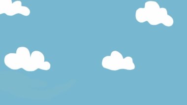 Animasyon dünyayı ağaçlar, bulutlar, güneş ve ellerle korur. Toprak günü ve yeşil gün içeriği veya Ağaç Bayramı için uygun.