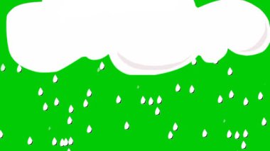 Döngü Canlandırması Şiddetli Yağmurlu Dağıtım Yeşil Arkaplan Efektleri Kusursuz