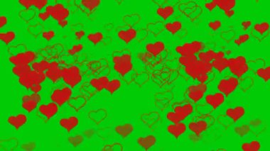 Animasyon Şiddetli Yağmurlu Aşk Derebeyliği Yeşil Arkaplan Efektleri Kusursuz