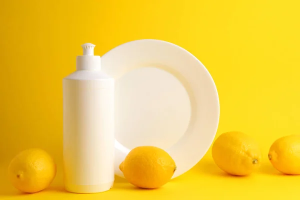 Waschmittel Zum Spülen Von Geschirr Putzen Hausarbeit — Stockfoto