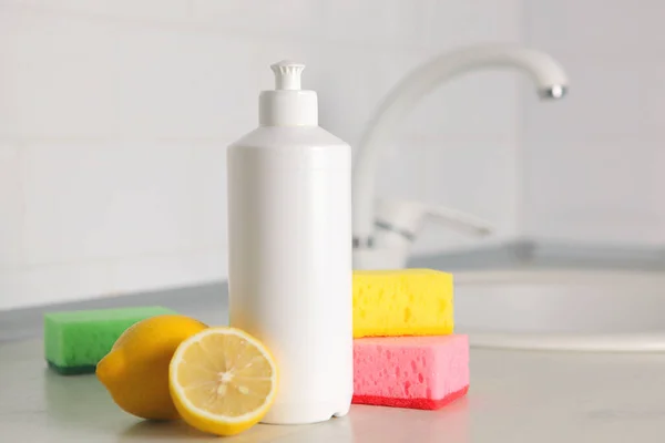 Detergente Lavare Stoviglie Pulizia Lavori Domestici — Foto Stock
