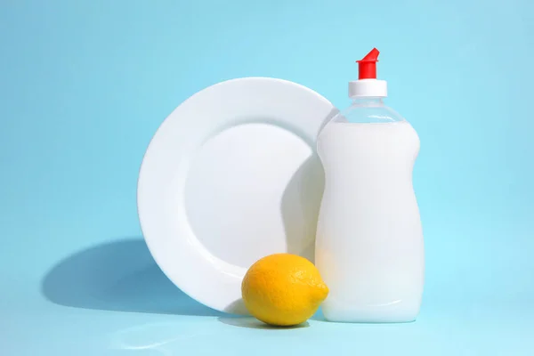 Waschmittel Zum Spülen Von Geschirr Putzen Hausarbeit — Stockfoto