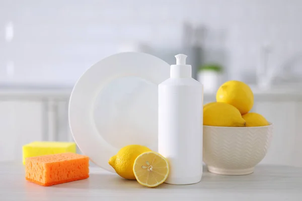 Detergente Para Lavar Platos Limpieza Tareas Domésticas —  Fotos de Stock