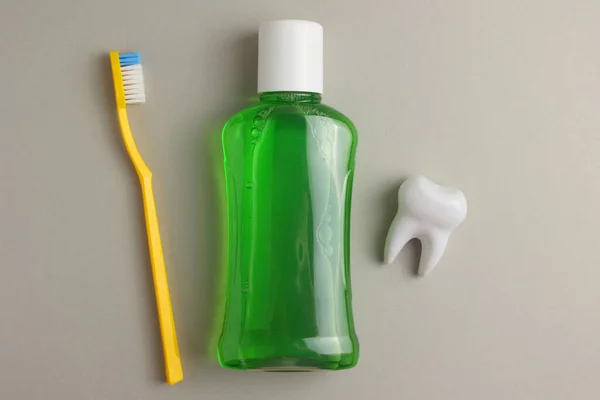 Mouthwash Colored Background Dental Care Dental Health High Quality Photo — Stock Photo, Image