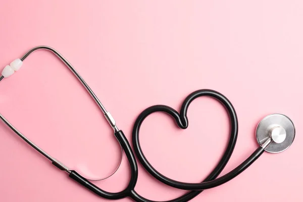 Stethoskop Auf Farbigem Hintergrund Gesundheit Medizin Hochwertiges Foto — Stockfoto