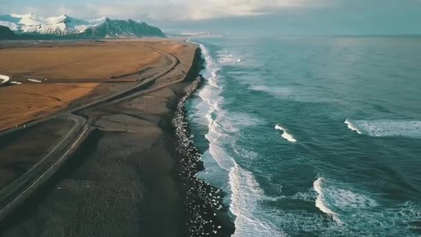 Oszałamiające Zdjęcia Lotnicze Islandzkich Cudów Zrobionych Dronem Przejrzyj Moje Portfolio — Wideo stockowe