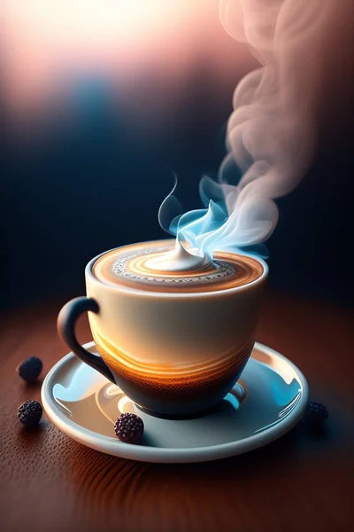 Warm Inviting Photos Coffee Capturing Aroma Ambiance Latte Art Cozy — Stock Photo, Image