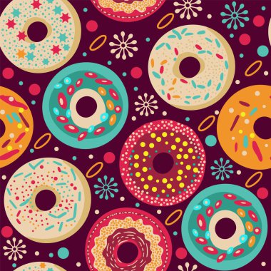 Koyu arkaplanlı renkli midilliler. Kusursuz desen