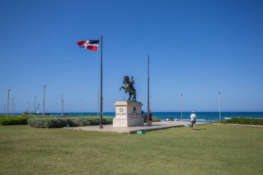 Puerto Plata, Dominican Republic - March 03, 2024 - a view of the General Gregorio Luperon statue in Puerto Plata, Dominican Republic clipart