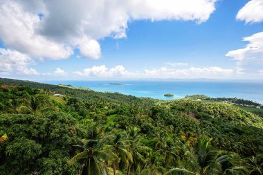 Atlantik Okyanusu 'na ve Samana, Dominik Cumhuriyeti' ndeki sahil şeridine bakın. Yüksek kalite fotoğraf