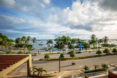 Samana, Dominican Republic - 31 December 2024: beautiful view to the Marina from the forth floor of Hacienda Samana Bay hotel. High quality photo clipart