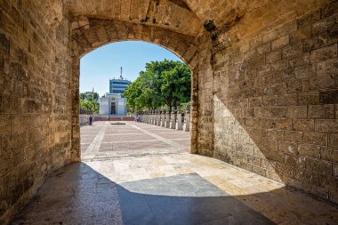 SANTO DOMINGO, DOMINICAN REPUBLIC - February 09, 2025: Altar de la Patria, The Altar of the Homeland Statues. Houses the remains of the founding fathers: Duarte, Sanchez, Mella. clipart