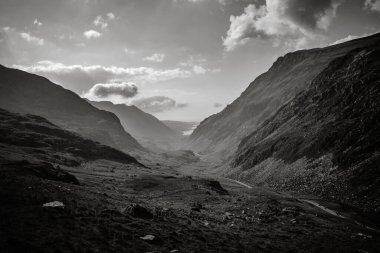 Kuzey Galler 'deki Snowdon Ulusal Parkı. İngiltere