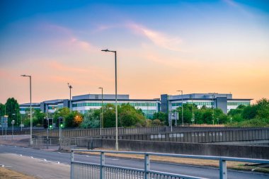 Ocado head office in Hatfield UK. Ocado is a British online supermarket- HATFIELD,UK-AUGUST 2,2018