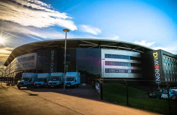 stock image Bletchley,Milton Keynes,England, June 2018: Stadium MK Dons.Stadium MK is a football ground in the Denbigh district of Bletchley in Milton Keynes, Buckinghamshire, England. Designed by Populous