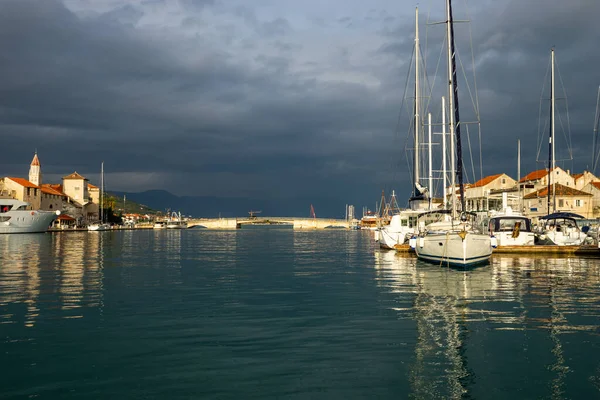 Trogir Haven Uitzicht Het Water Kroatië — Stockfoto