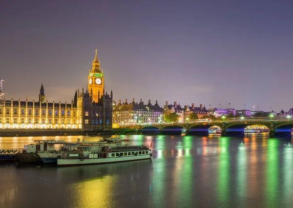 Big Ben Notte Londra Inghilterra — Foto Stock