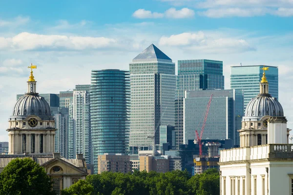 Wolkenkratzer Canary Kai Vom Greenwich Park London England Aus Gesehen — Stockfoto