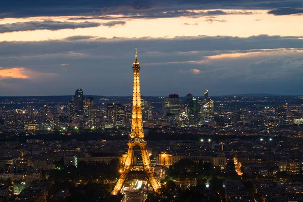 Torre Eiffel Paris Pôr Sol Imagens Royalty-Free