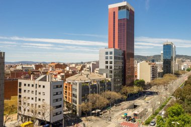 Placa de Espanya downtown of Barcelona. Spain clipart