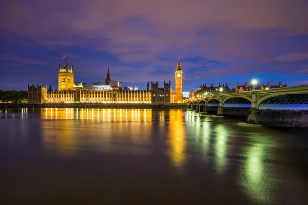 Big Ben Westminster Parlamento Noche Londres Reino Unido —  Fotos de Stock