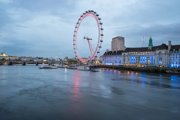 Millennium Wheel Também Conhecido Como London Eye Dawn Londres Inglaterra — Fotografia de Stock