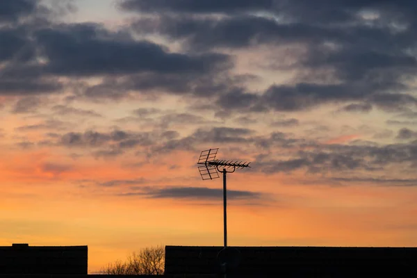 Antenna Sunset Sky — Stock Photo, Image