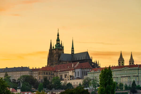 Prague Castle Sunset Czech Republic — Stock Photo, Image