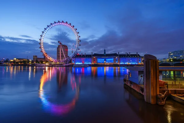 Лондон Великобритания Декабрь 2018 Колесо Тысячелетия Известное London Eye Консольное — стоковое фото