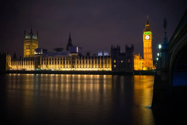Big Ben Londra Daki Westminster Sarayı Ngiltere — Stok fotoğraf