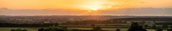 Coucher Soleil Panorama Paysage Britannique Dans Les Midlands Est — Photo