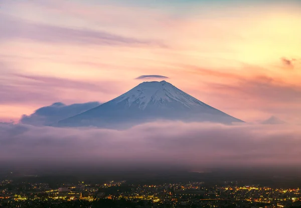 Гора Фудзи Закате Ориентир Японии — стоковое фото