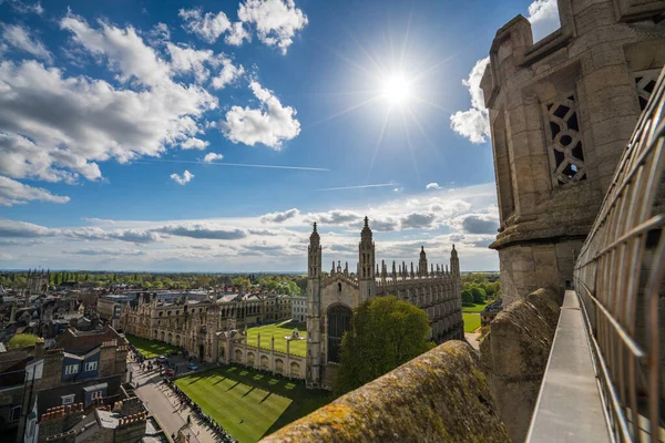 İngiltere 'de Cambridge şehrinin hava görüntüsü