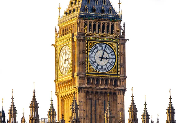 Big Ben Londen Geïsoleerd Witte Achtergrond — Stockfoto