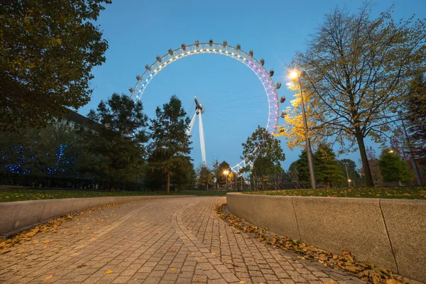 Londýn England Říjen 2015 London Eye Úsvitu — Stock fotografie