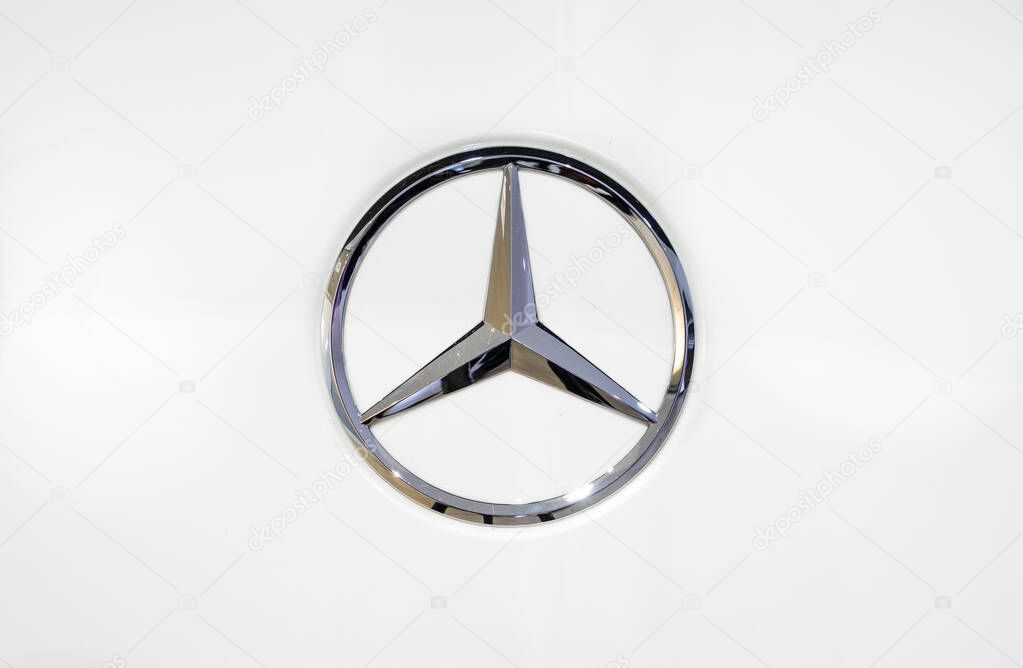 MILTON KEYNES, ENGLAND - AUGUST 23,2016. Mercedes Benz Sign Close Up. Founded in 1926 is a German luxury automobile manufacturer
