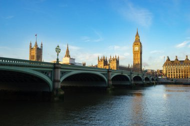 Büyük Ben ve Westminster Köprüsü Londra, İngiltere