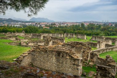 Stone ruins of Historic Salonae near Split, Dalmatia, Croatia clipart