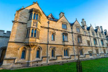 İngiltere 'deki Oxford şehrinin eski mimarisi 