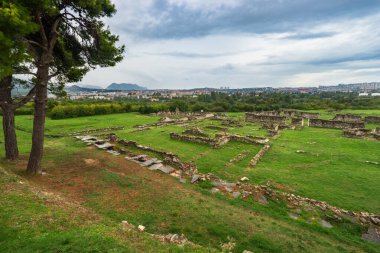 Salona harabeleri eski bir Roma başkenti olan Dalmaçya. Hırvatistan