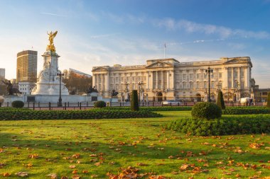 Buckingham Palace in autumn in London. England clipart