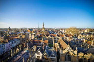 Oxford şehir Cityscape. Oxfordshire, İngiltere