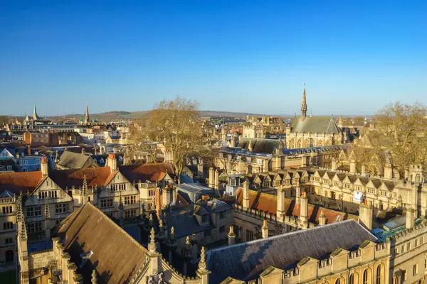 stock image Cityscape of Oxford City. Oxfordshire, England, UK