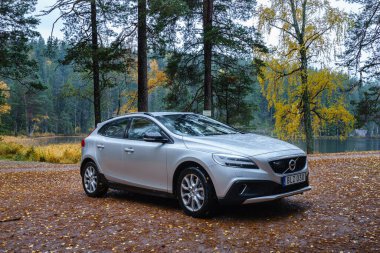 VIMMERby, SwEDEN - 20 Ekim 2016: Volvo V40 2016 modeli