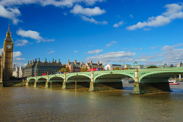 Puente Big Ben Westminster Londres Inglaterra — Foto de Stock