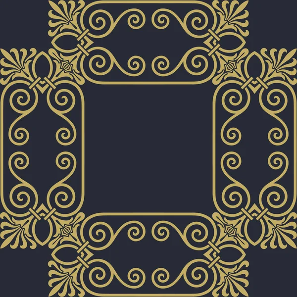 Ein Quadratischer Rahmen Mit Floralem Muster — Stockvektor