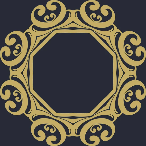 Ein Goldener Rahmen Mit Schwarzem Hintergrund — Stockvektor